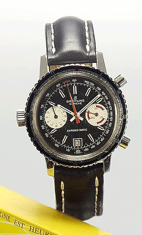Breitling. A stainless steel automatic chronograph wristwatch