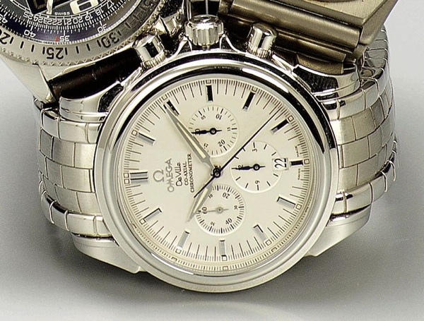 Omega. A stainless steel automatic chronograph wristwatch