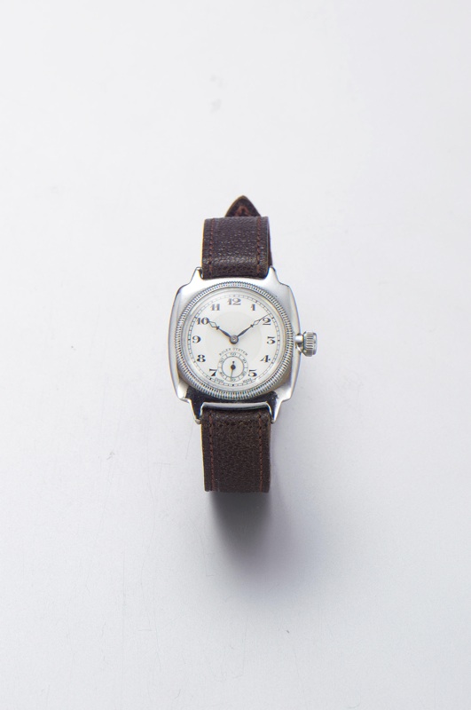 Rolex. A gents chrome cased cushion shape wristwatch with enamel dial
