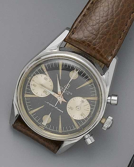 Breitling. A Stainless steel chronograph wristwatch