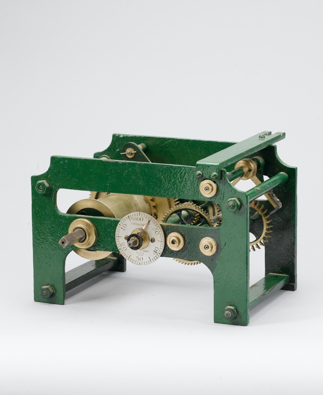 A late 19th century flatbed turret clock movement