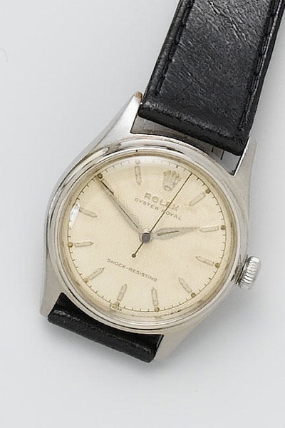 Rolex. A stainless steel wristwatch