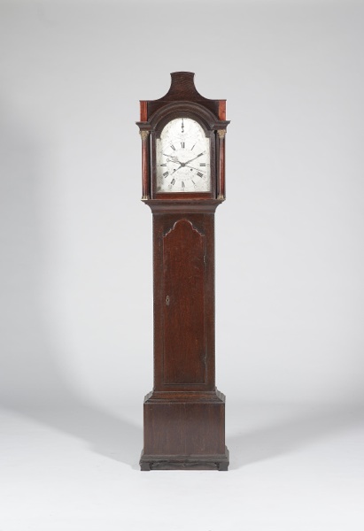 A late 18th century oak longcase clock