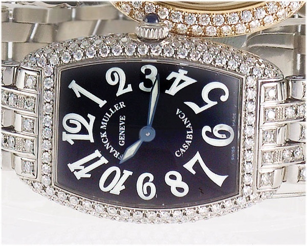 Franck Muller. A lady's stainless steel and diamond set bracelet watch