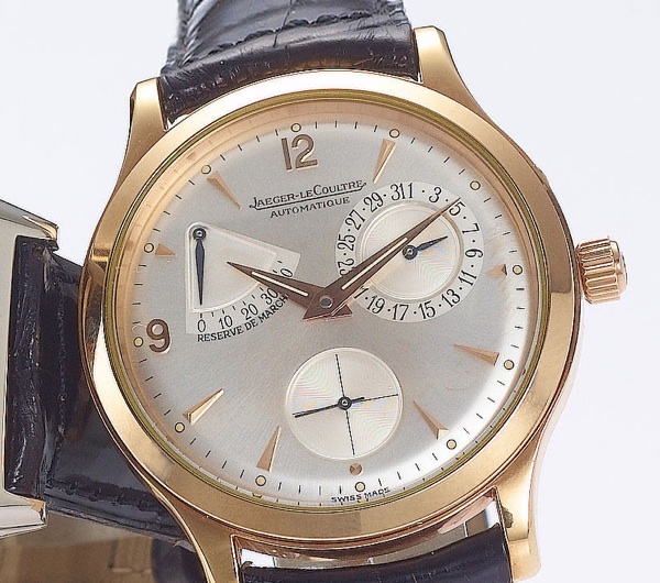 Jaeger Le Coultre. A fine limited series 18ct rose gold automatic calendar wristwatch with power reserve