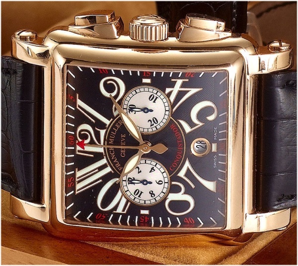 Franck Muller. A fine 18ct rose gold limited edition automatic wristwatch with certificate and wooden and leather Franck Muller presentation box