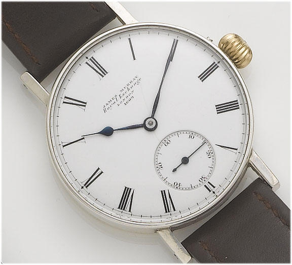 James Murray. A late 19th century pocket chronometer movement housed in a later silver case