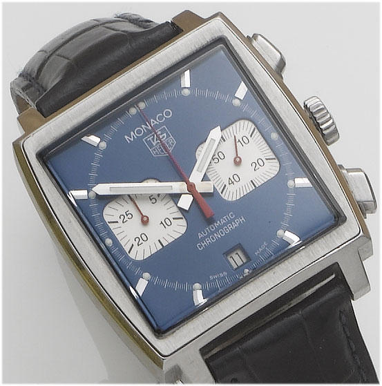 Tag Heuer. A stainless steel automatic calendar chronograph wristwatch