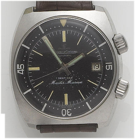 Jaeger Le Coultre. A gents stainless steel centre seconds calendar wristwatch