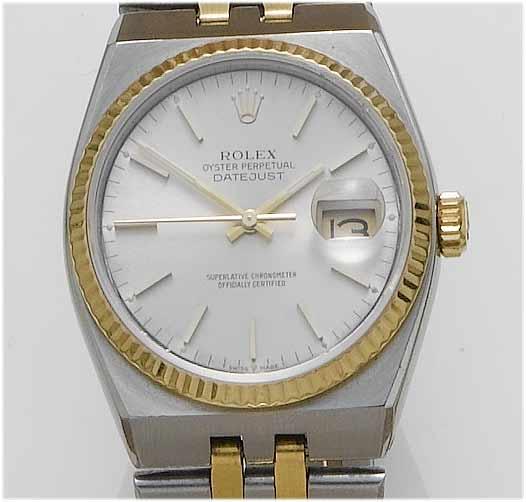 Rolex. A steel and gold gents watch