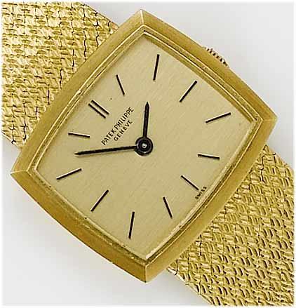 Patek Philippe. A lady's 18ct gold bracelet watch
