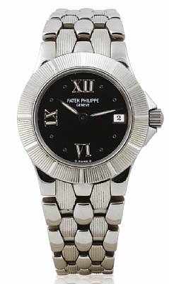 Patek Philippe. A fine stainless steel automatic wristwatch