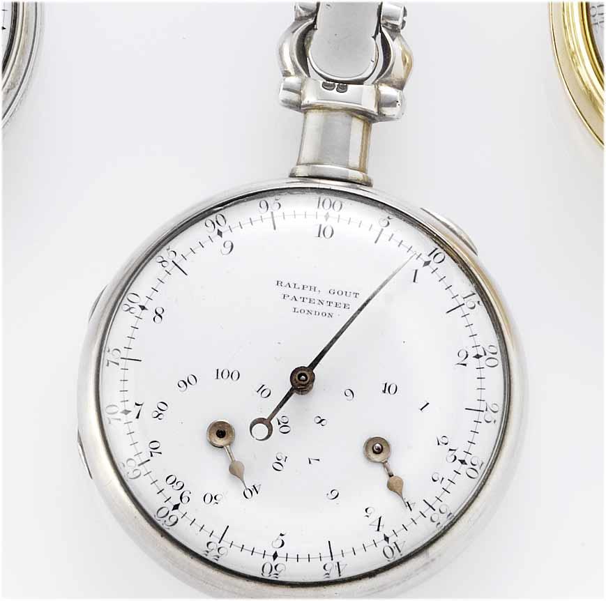 Ralph Gout, London. An early 19th century silver cased watch-form equine pedometer