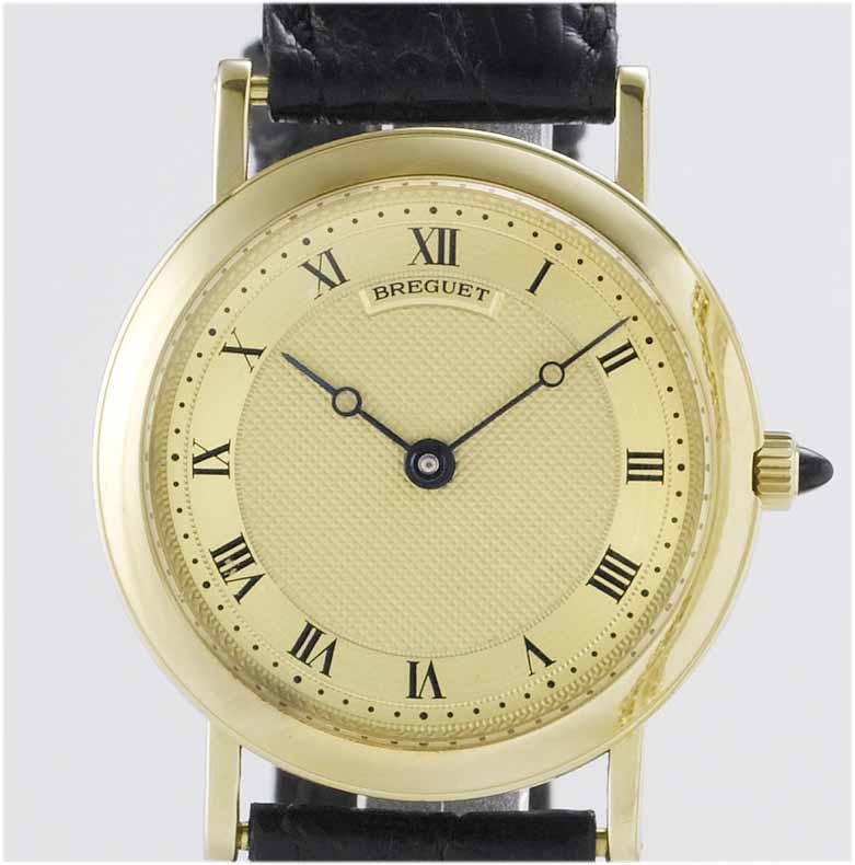Breguet. A fine 18ct gold mid size wristwatch