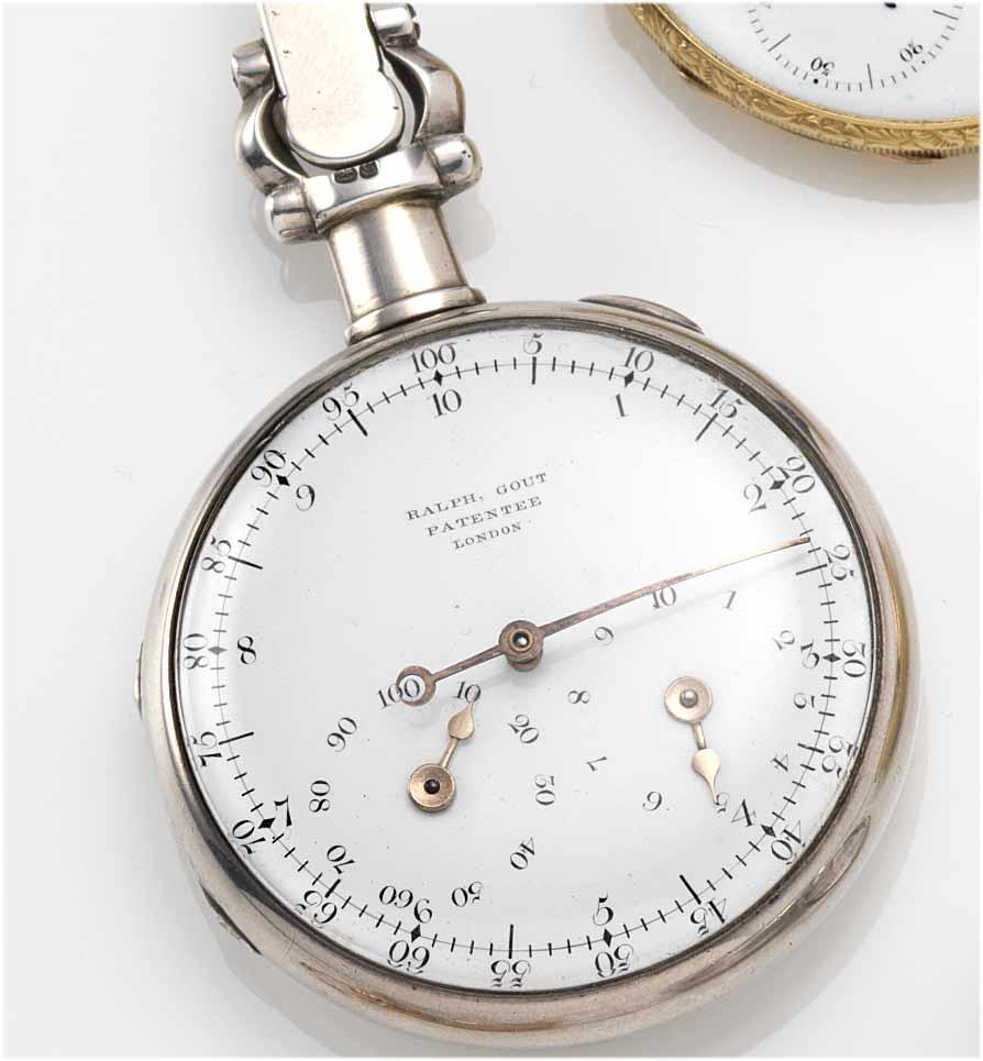 Ralph Gout, London. An early 19th century silver cased watch-form equine pedometer