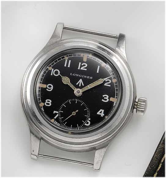 Longines. A stainless steel military wristwatch