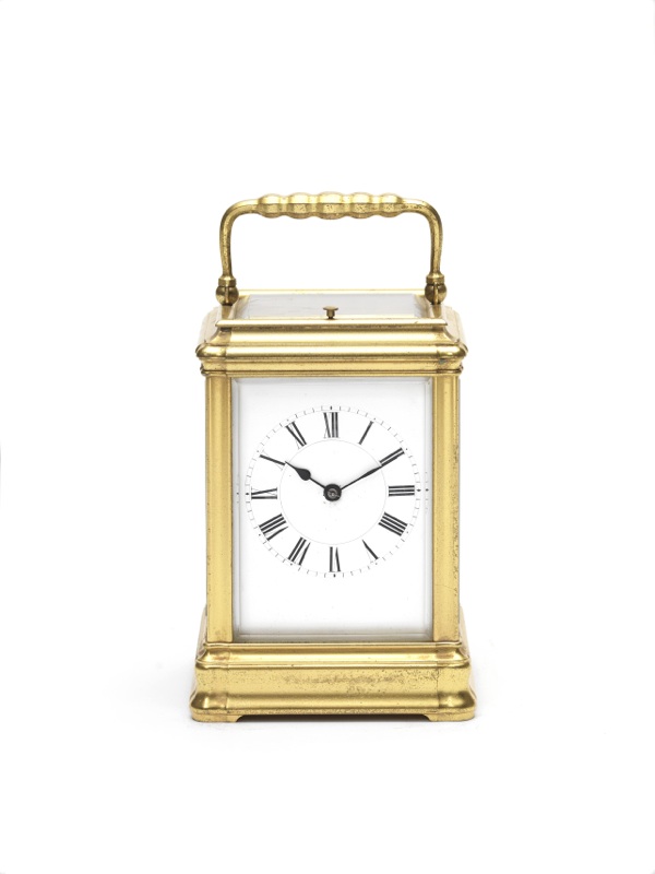 A late 19th century French repeating carriage clock