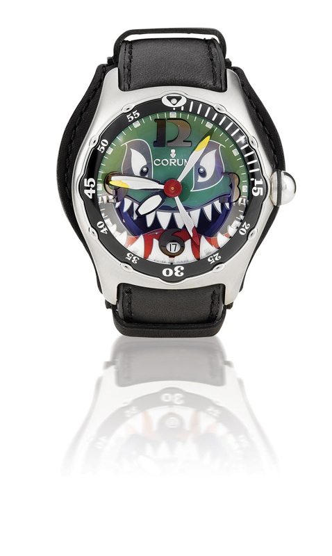 Corum. A fine stainless steel wristwatch with calendar