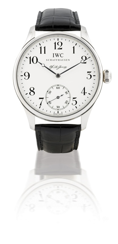 IWC. A fine and rare limited edition Platinum PT 950 manual wind wristwatch