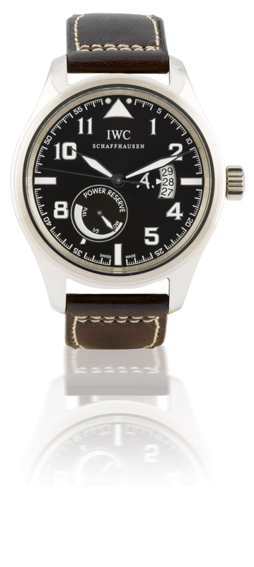 IWC. A fine and rare 18ct white gold limited edition automatic wristwatch with calendar and power reserve