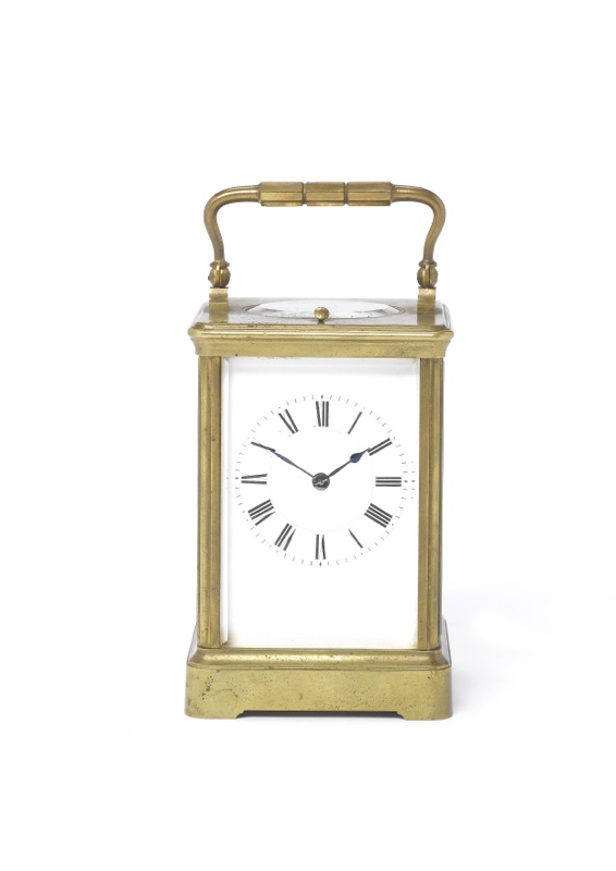A late 19th century French repeating carriage clock