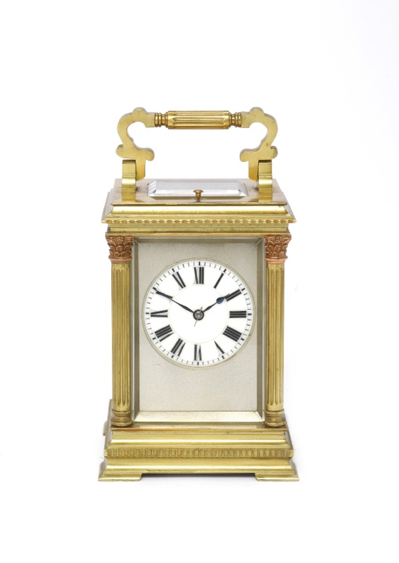 A late 19th century French repeating carriage clock