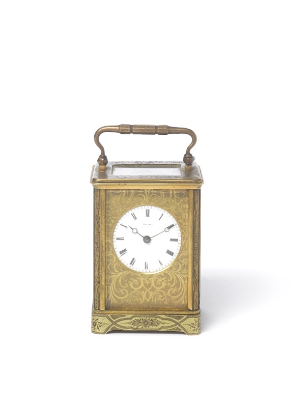 A mid 19th century French carriage clock