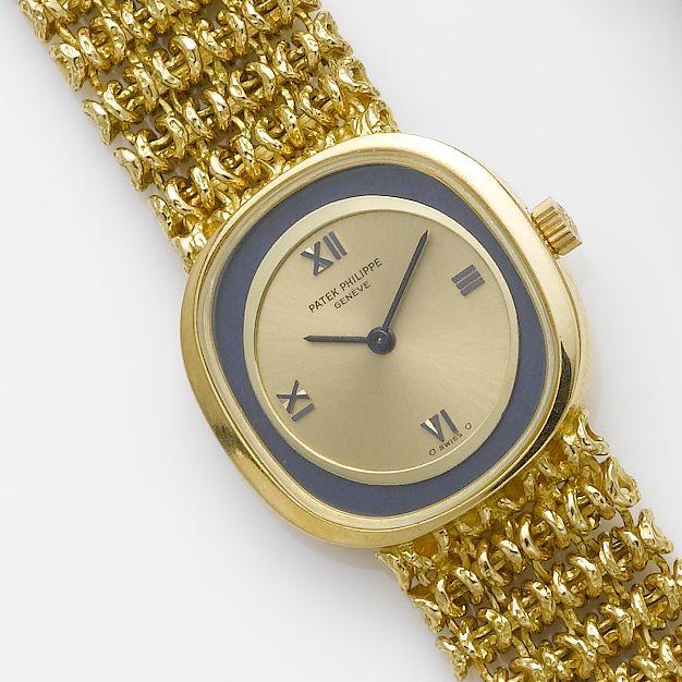 Patek Philippe. A lady's 18ct gold bracelet watch