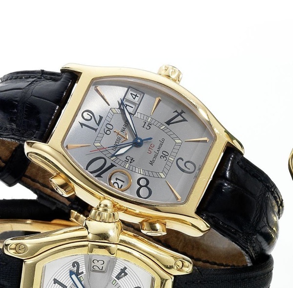 Ulysse Nardin. A fine and rare 18ct rose gold automatic centre seconds UTC dual time wristwatch