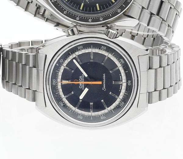Omega. A stainless steel chronograph bracelet watch
