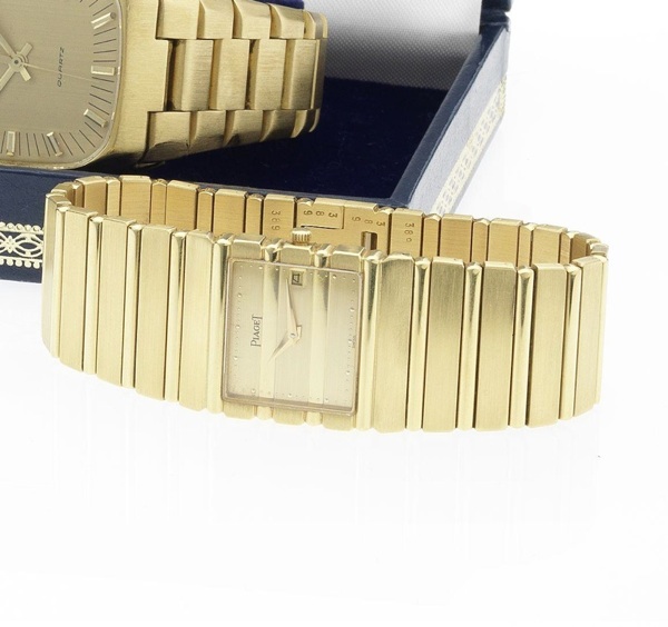 Piaget. A fine 18ct gold perpetual calendar bracelet watch