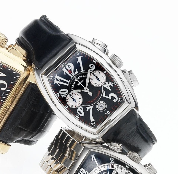 Franck Muller. A fine stainless steel automatic chronograph calendar wristwatch
