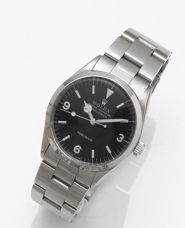 Rolex. A stainless steel automatic centre seconds bracelet watch