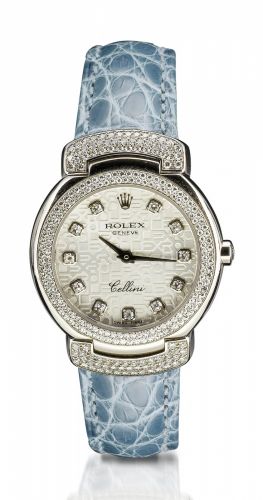 Rolex. A fine 18ct white gold quartz lady's wristwatch with diamonds