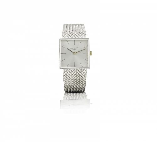 Patek Philippe. A fine 18ct white gold manual wind wristwatch