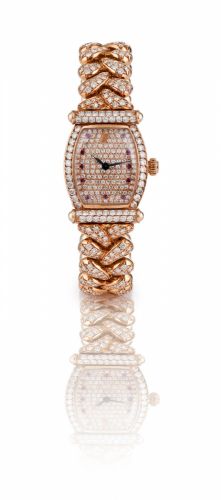 Audemars Piguet. A fine 18ct rose gold diamond ladies wristwatch