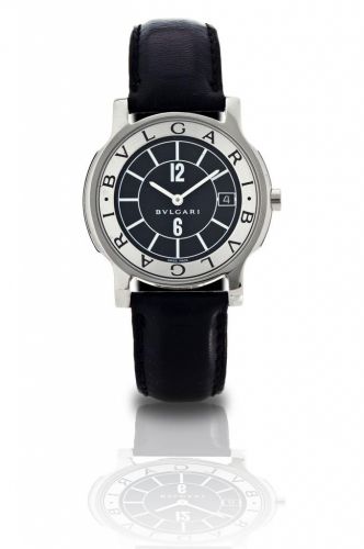 Bvlgari. A fine stainless steel calendar wristwatch