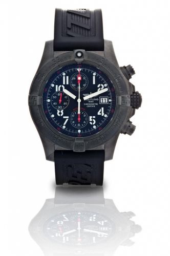 Breitling. A fine blacksteel limited edition automatic chronograph with calendar wristwatch