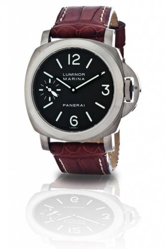 Officine Panerai. A fine and rare titanium manual wind limited edition wristwatch
