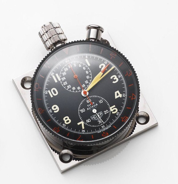 Heuer. A stainless steel manual wind chronograph dashboard timepiece Super Autavia, Case No.71149, Circa 1969