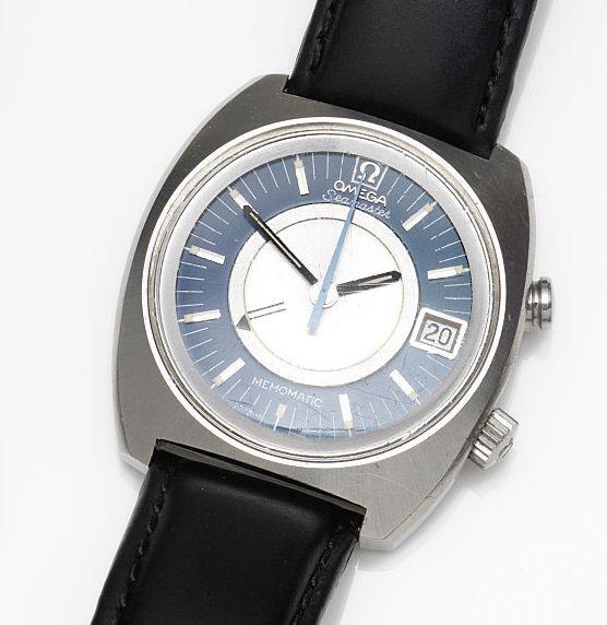 Omega. A stainless steel automatic alarm calendar wristwatch Seamaster Memomatic, Ref:166.072, Movement No.33325126, Circa 1971