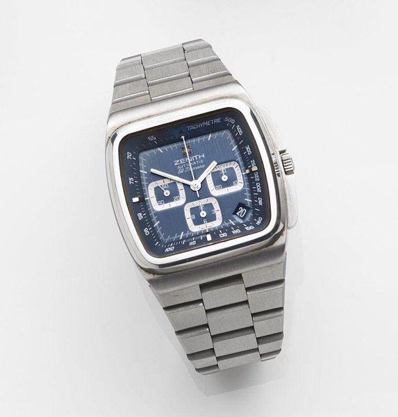 Zenith. A stainless steel automatic calendar chronograph bracelet watch El Primero Surf, Ref:01-0200-415, Circa 1975