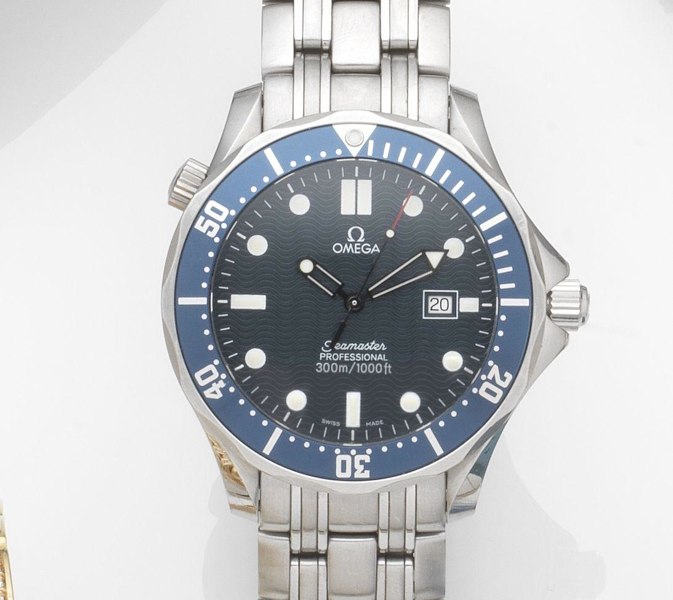 Omega. A stainless steel quartz calendar bracelet watch Seamaster Professional, Ref:196.1523, Case No.59421227, Circa 2005