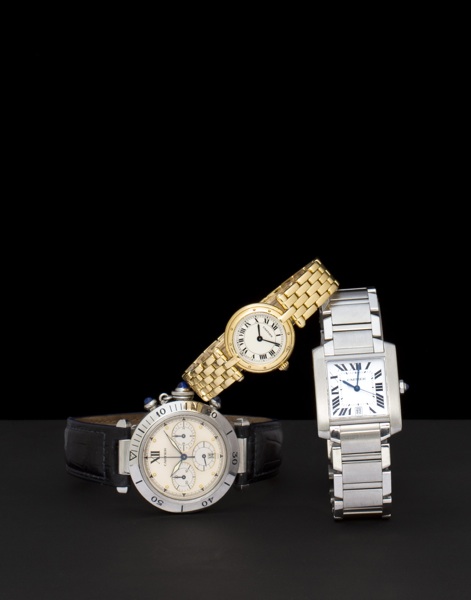 Cartier. An 18K gold lady's bracelet watch