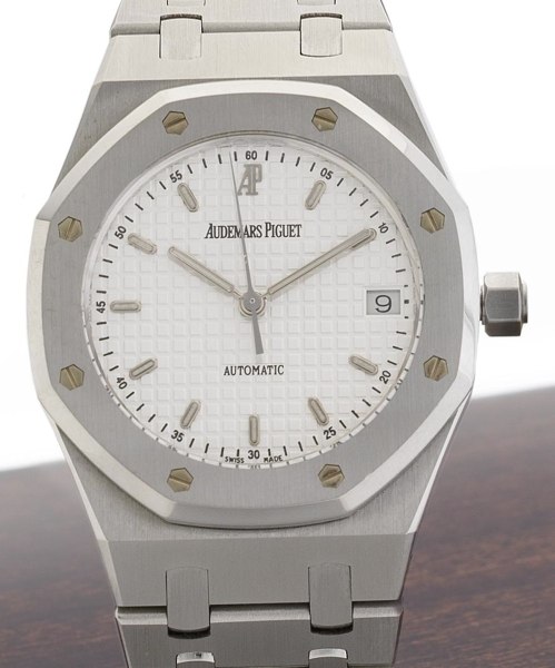 Audemars Piguet. A stainless steel automatic calendar bracelet watch Royal Oak, Ref:147790ST, Case No.91397.8838, Sold 26th of June 2008