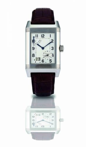 Jaeger-LeCoultre. A fine and rare stainless steel reversible calendar manual wind wristwatch with 8-day power reserve