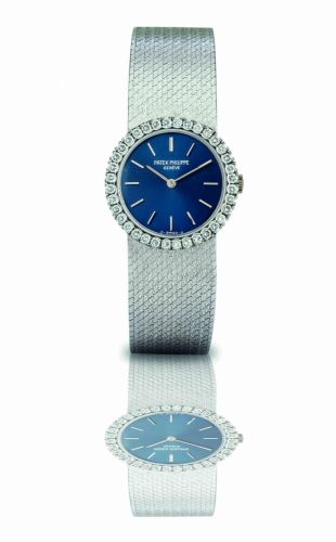 Patek Philippe. A fine and rare 18ct white gold and diamond set lady's bracelet watch