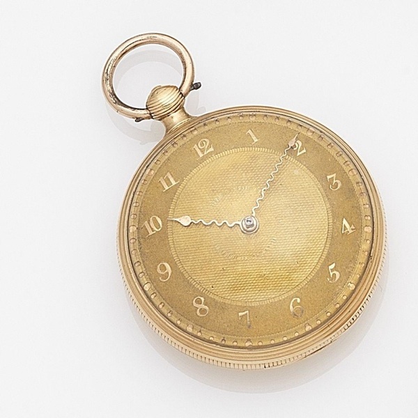 Desbois & Wheeler, London. An 18ct gold key wind open face pocket watch