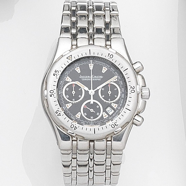 Jaeger-LeCoultre. A stainless steel quartz calendar chronograph bracelet watch