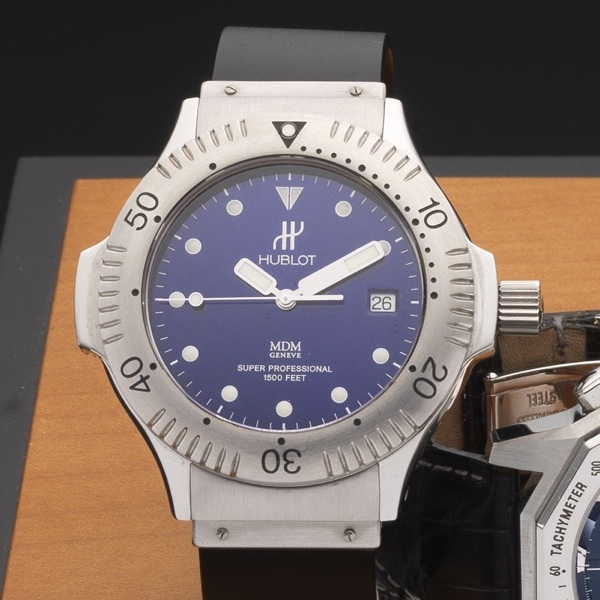 Hublot. A stainless steel automatic wristwatch